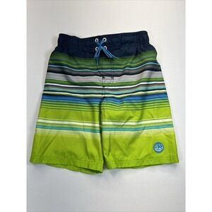 Zero Xposur‎ Boys Swim Trunks Size 7 Large Aqua Green Board Shorts Swimwear